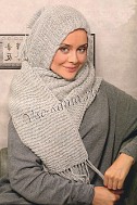 Шарф-капюшон из альпака