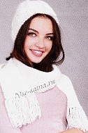 Белая шапочка и шарф