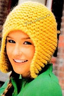 Желтая шапка спицами
