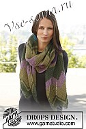 Шарф спицами «Рассвет»
