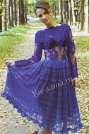 Ажурная юбка из мохера