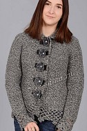 Серый женский кардиган