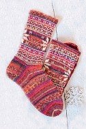 Женские носки с норвежским узором