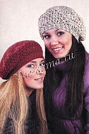 Берет с ажурной полосой