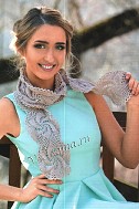 Шарф из круглых ажурных мотивов