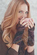 Митенки из меланжевой пряжи