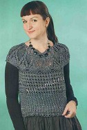 Меланжевый топ крючком