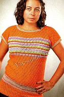 Оранжевый топ крючком
