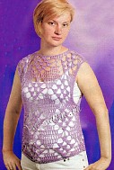 Прозрачный ажурный топ