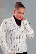 Белоснежный ажурный пуловер