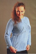 Серебристо-голубой пуловер