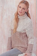 Женский свитер с косами