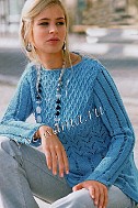 Узорчатый ажурный пуловер