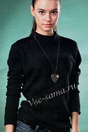 Классический черный пуловер