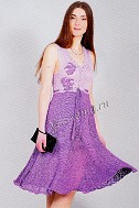 Нарядное платье сиреневого цвета
