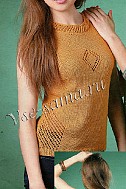 Топ с ажурными ромбами спицами