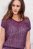 Ажурный фиолетовый топ