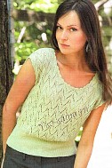 Светло-зеленый ажурный топ