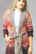 Пестрый жакет с поясом