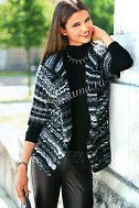 Жакет черно-белый