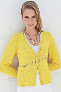 Желтый жакет с карманами