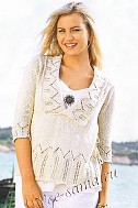 Жакет с запахом и ажурной каймой