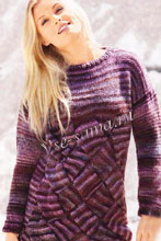Пуловер с крупным плетёным узором
