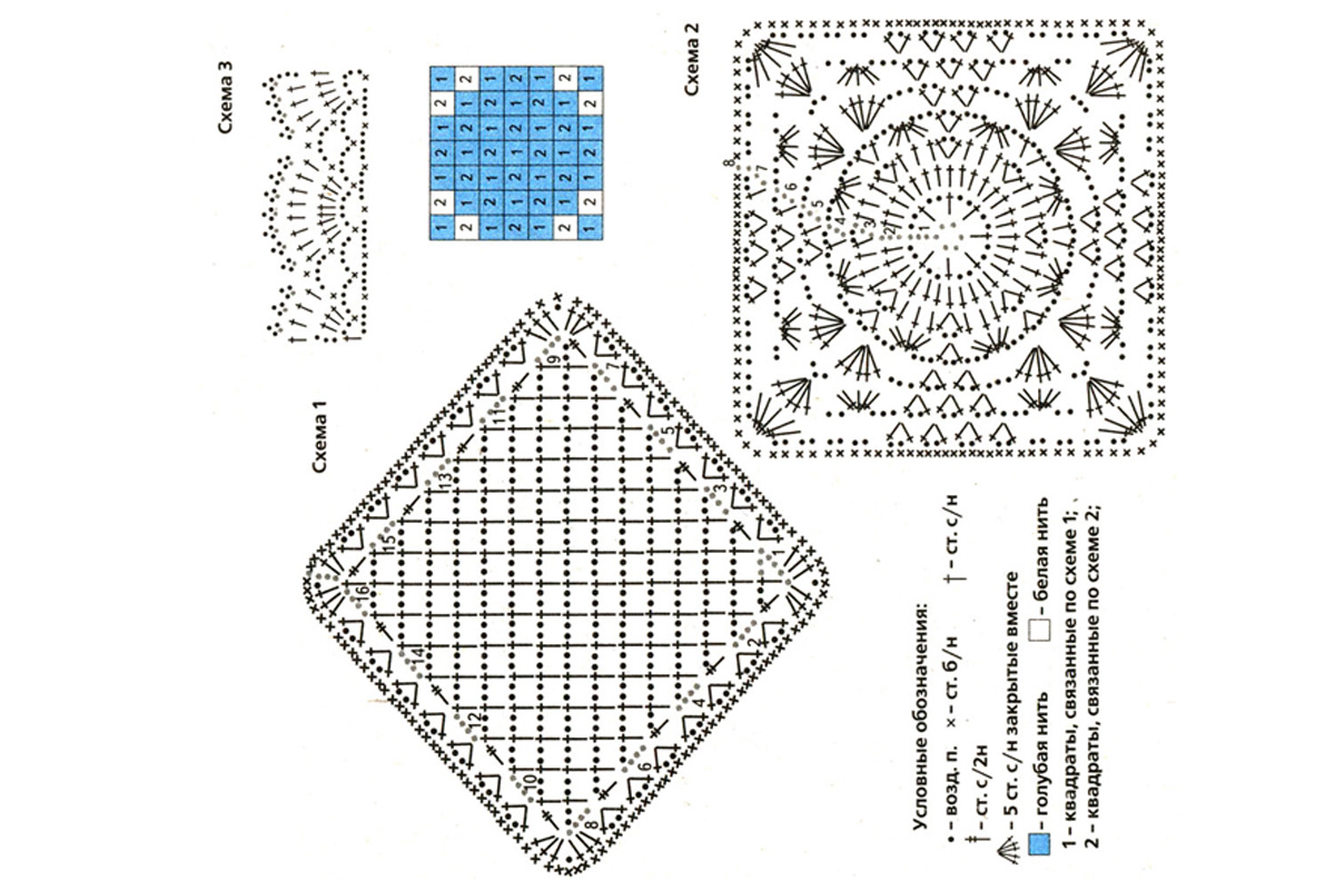 Королевский квадрат крючком схемы с описанием