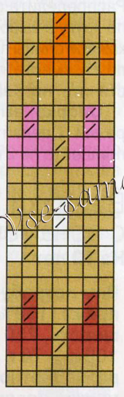 Схема для вязания варежек с орнаментом
