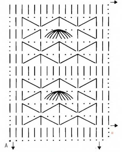 Схема к узору ракушки 6