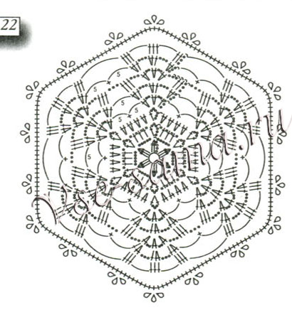 Схема к шестиугольному мотиву 22