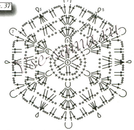 Схема к шестиугольному мотиву 37