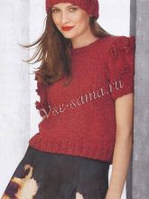 Короткий джемпер и шапка-бини, фото