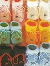 Пинетки, связанные спицами