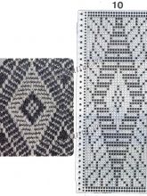 Узор 10 - двухцветный жаккард для вязальной машины Brother  