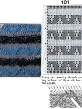 Узор 101 - Вивинг узор и перфокарта для вязальной машины Brother