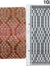 Узор 103 - Вивинг узор и перфокарта для вязальной машины Brother