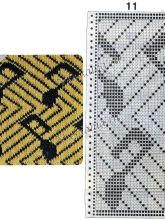 Узор 11 - двухцветный жаккард для вязальной машины Brother  