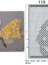 Узор 113 - Одиночный вивинговый узор и перфокарта для вязальной машины Brother