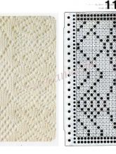 Узор 114 - узор панчлейс, он же ложный ажур и перфокарта для вязальной машины Brother