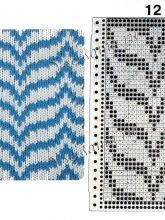 Узор 12 - двухцветный жаккард для вязальной машины Brother  