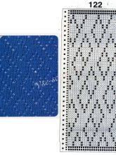 Узор 122 - Ложный ажур и перфокарта для вязальной машины Brother