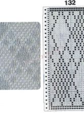 Узор 132 - Ложный ажур и перфокарта для вязальной машины Brother