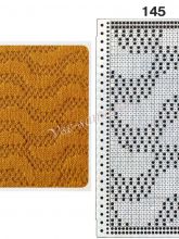 Узор 145 - Ложный ажур и перфокарта для вязальной машины Brother