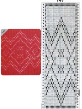 Узор 147 - Ложный ажур и перфокарта для вязальной машины Brother