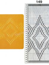 Узор 149 - Ложный ажур и перфокарта для вязальной машины Brother