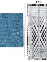 Узор 152 - Ложный ажур и перфокарта для вязальной машины Brother