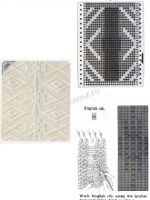 Смешанный узор № 154 и перфокарта к вязальной машине Brother