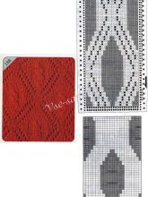 Смешанный узор № 155 и перфокарта к вязальной машине Brother