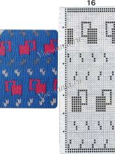 Узор 16 - многоцветный жаккард для вязальной машины Brother  